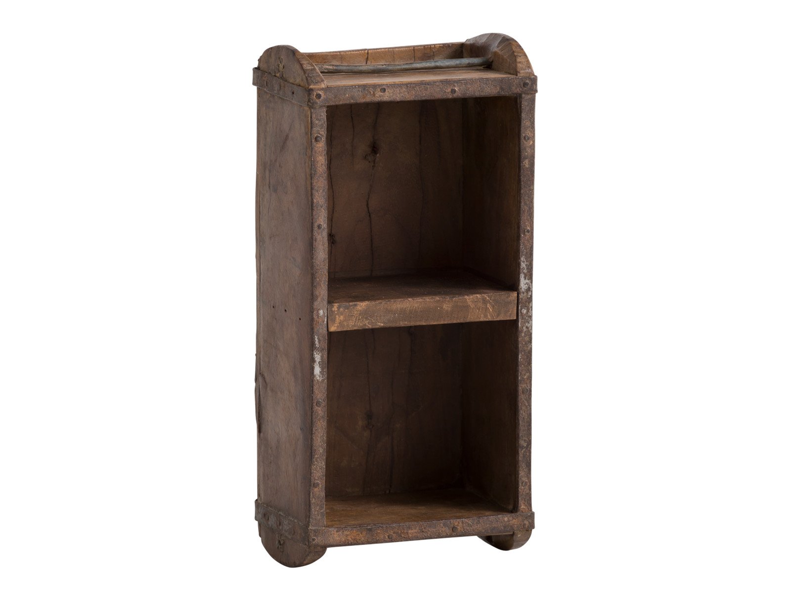 Dekokiste Ziegelform mit Ablage Dekokiste Ziegelform mit Ablage Holz - Altholz 15x33x10 Schrägansicht