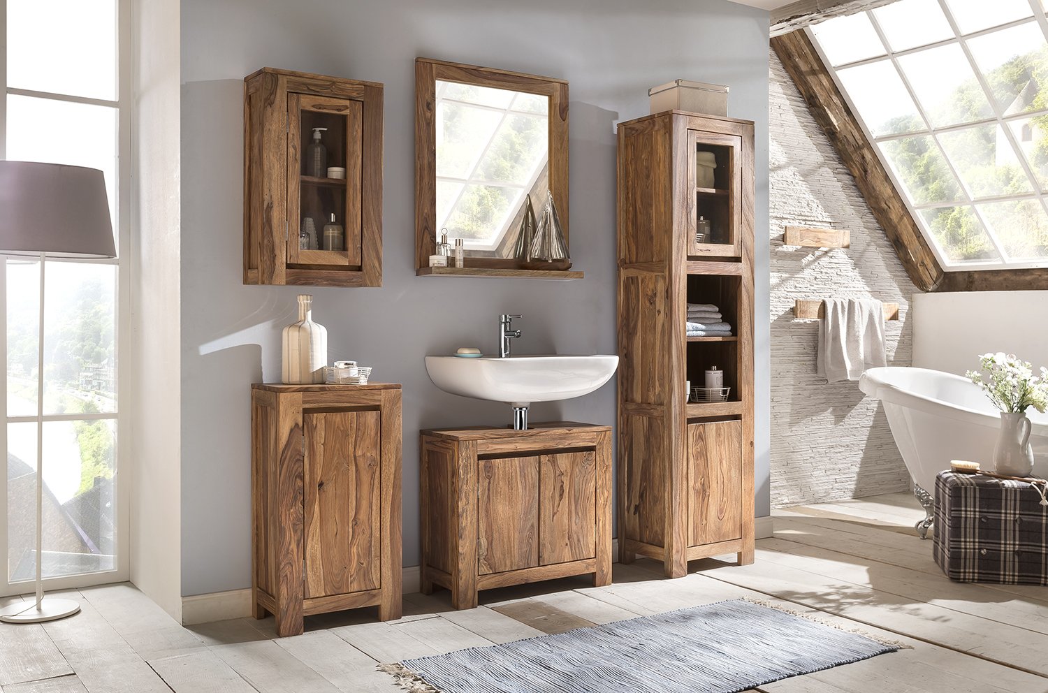 waschbeckenunterschrank leeston palisander