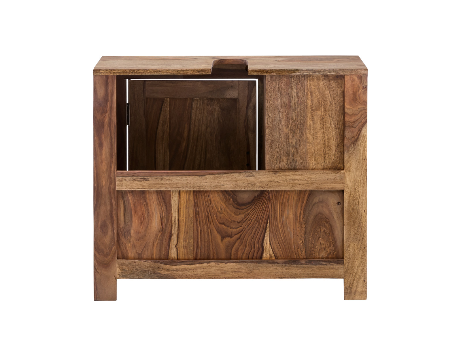 Waschbeckenunterschrank Lagos Holz - Palisander 70x63x30 Rückansicht