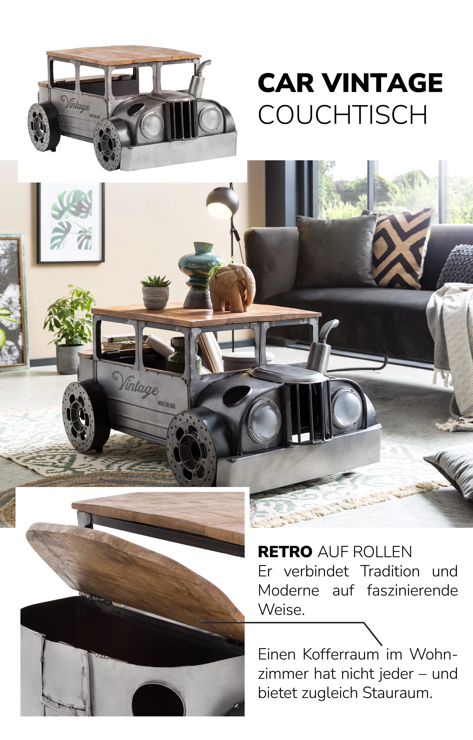 Collage aus stilisierten Pkw-Seitenansichten in kräftigen Farben auf neutralem Hintergrund, retro-modernes Design, Auto-Motiv