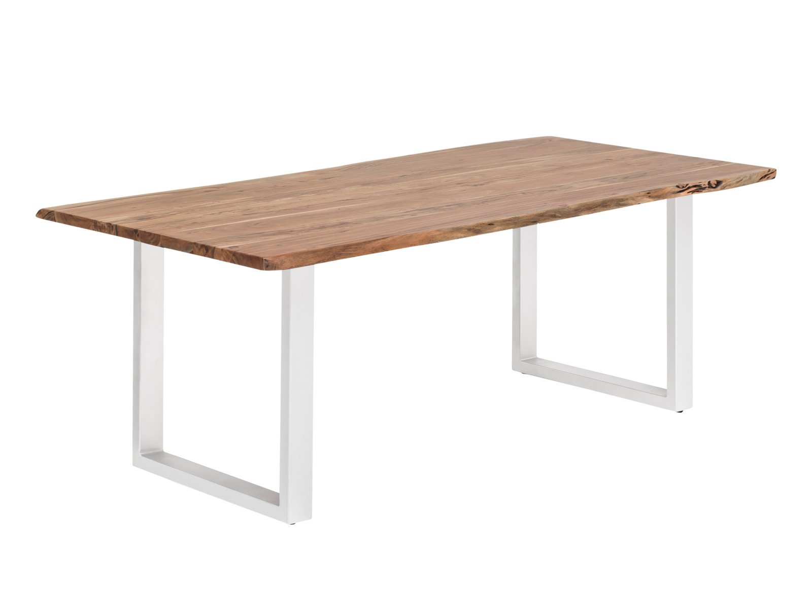 Esstisch Bullwer Akazie weiss 230x100 cm Holz - Akazie 230x75x100 Schrägansicht