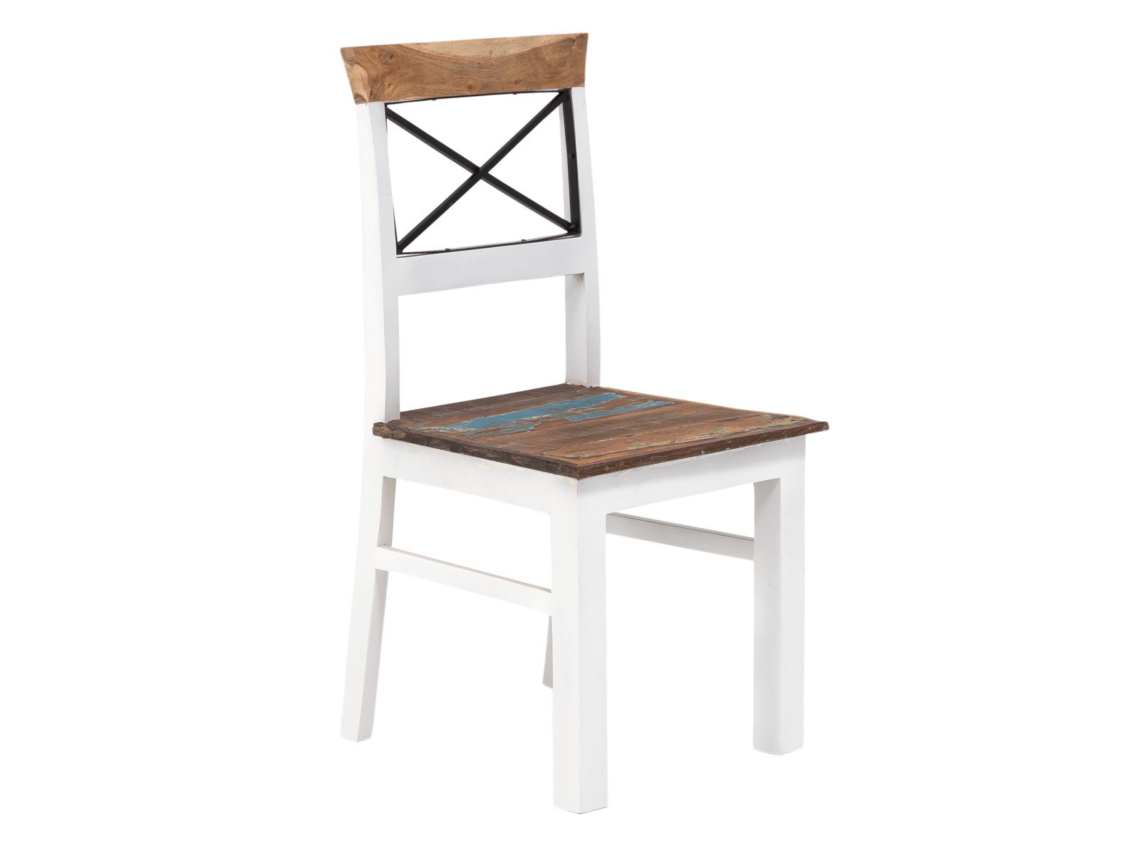 2er Set Holzstuhl Perth 2er Set Holzstuhl Perth Holz - recyceltes Hartholz 45x90x52 Schrägansicht