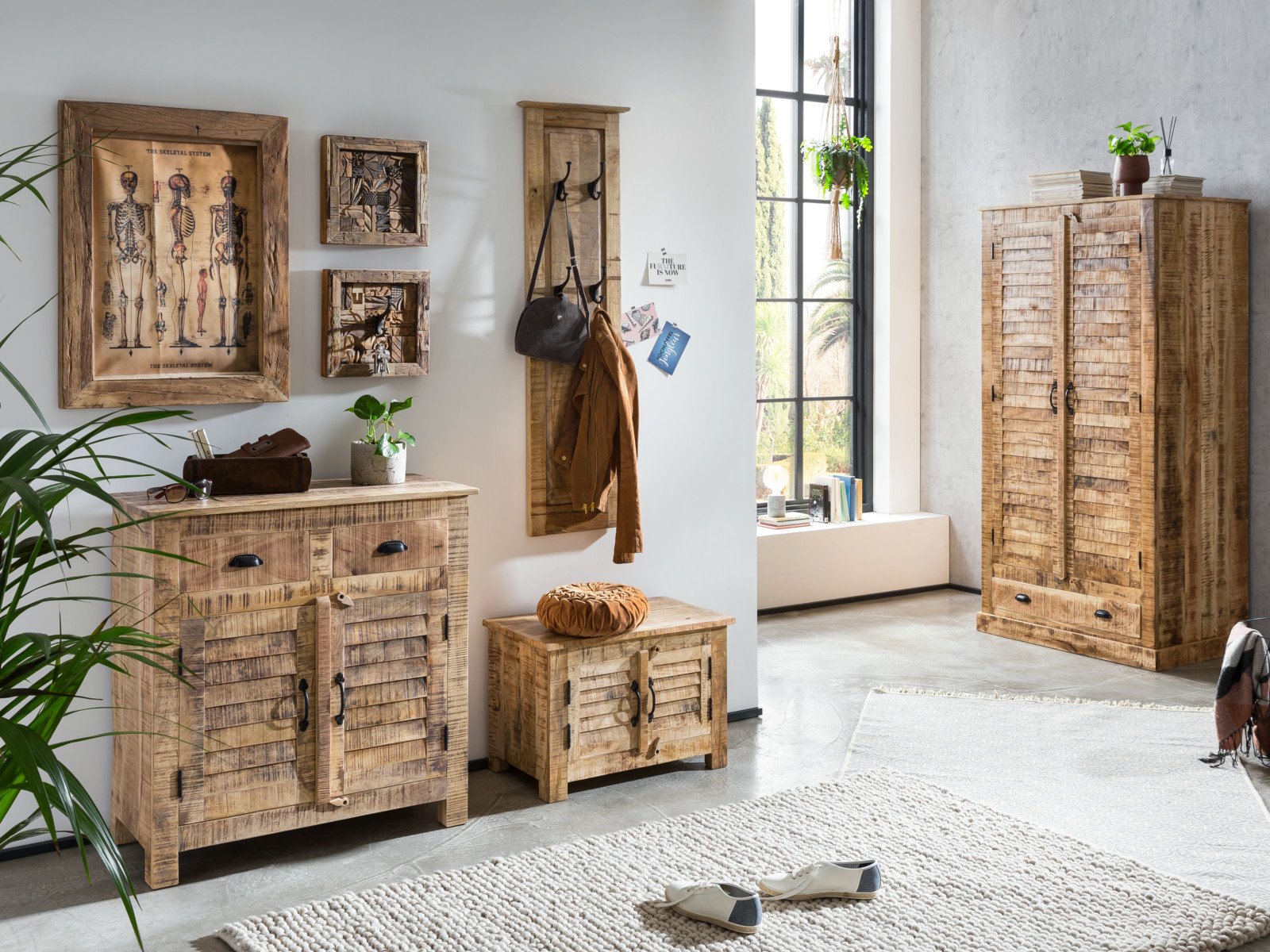 Sideboard Caribou aus Mango 3-türig mit 3 Schubladen