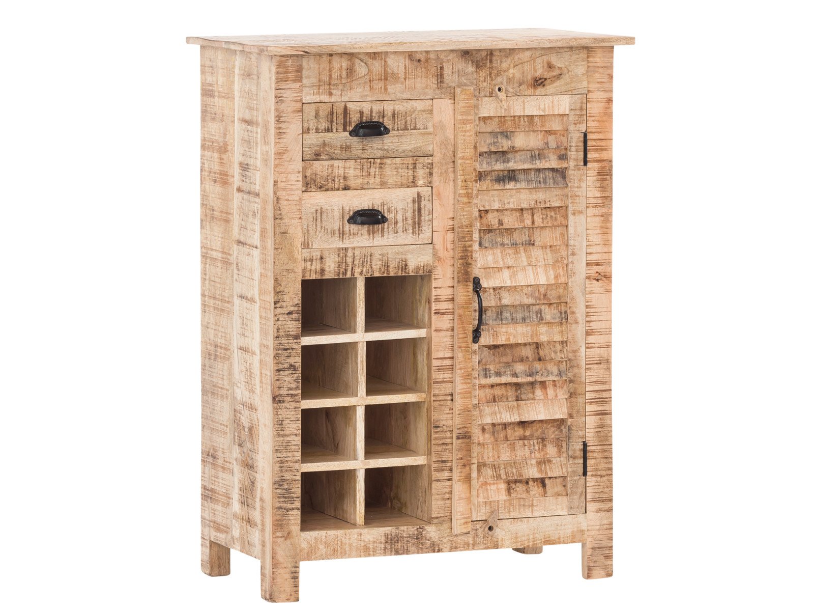Highboard Caribou Highboard Caribou Holz - Mango 77x108x42 Schrägansicht