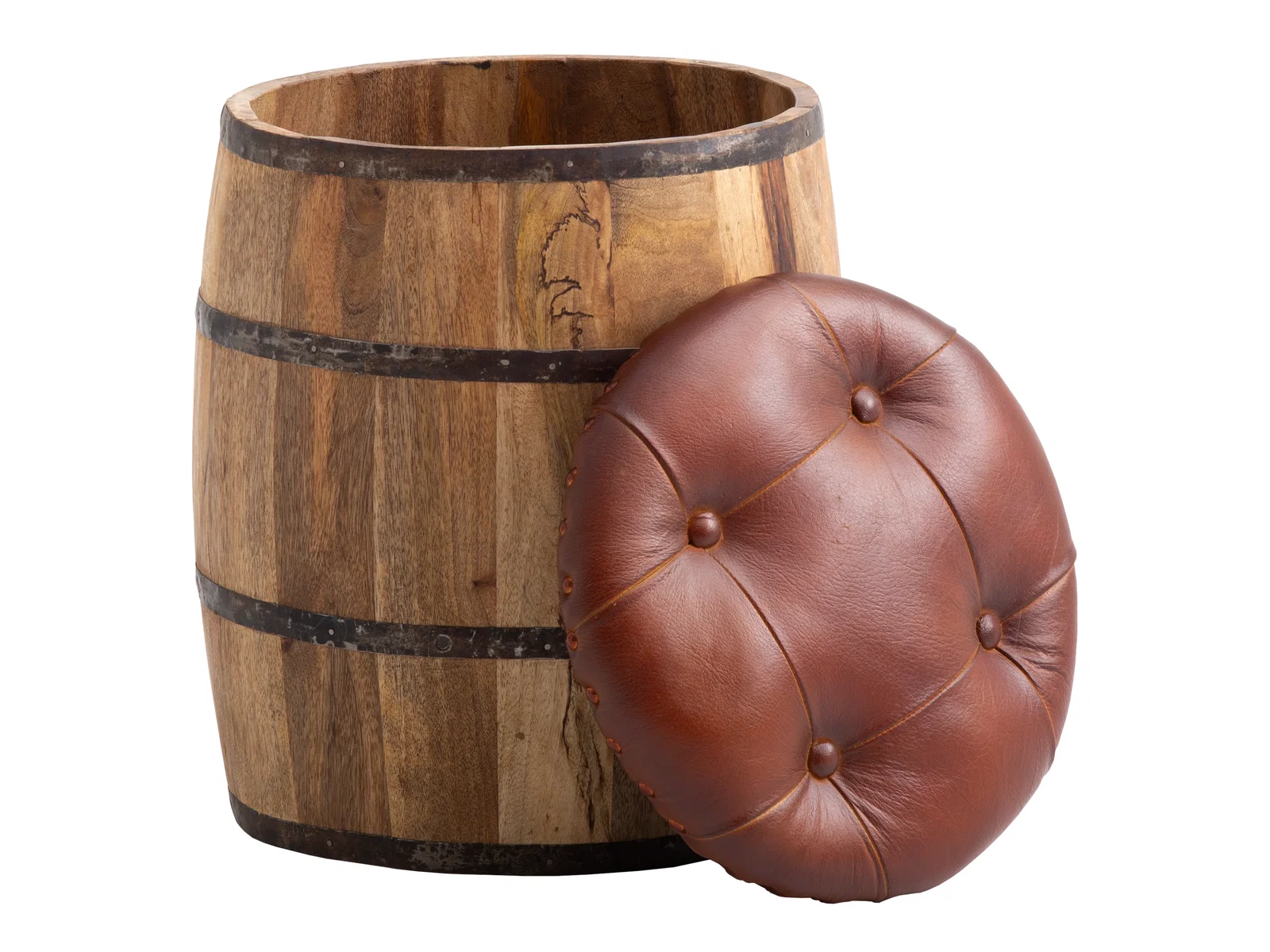 Hocker mit Stauraum im Fass-Design – Barrel Stow