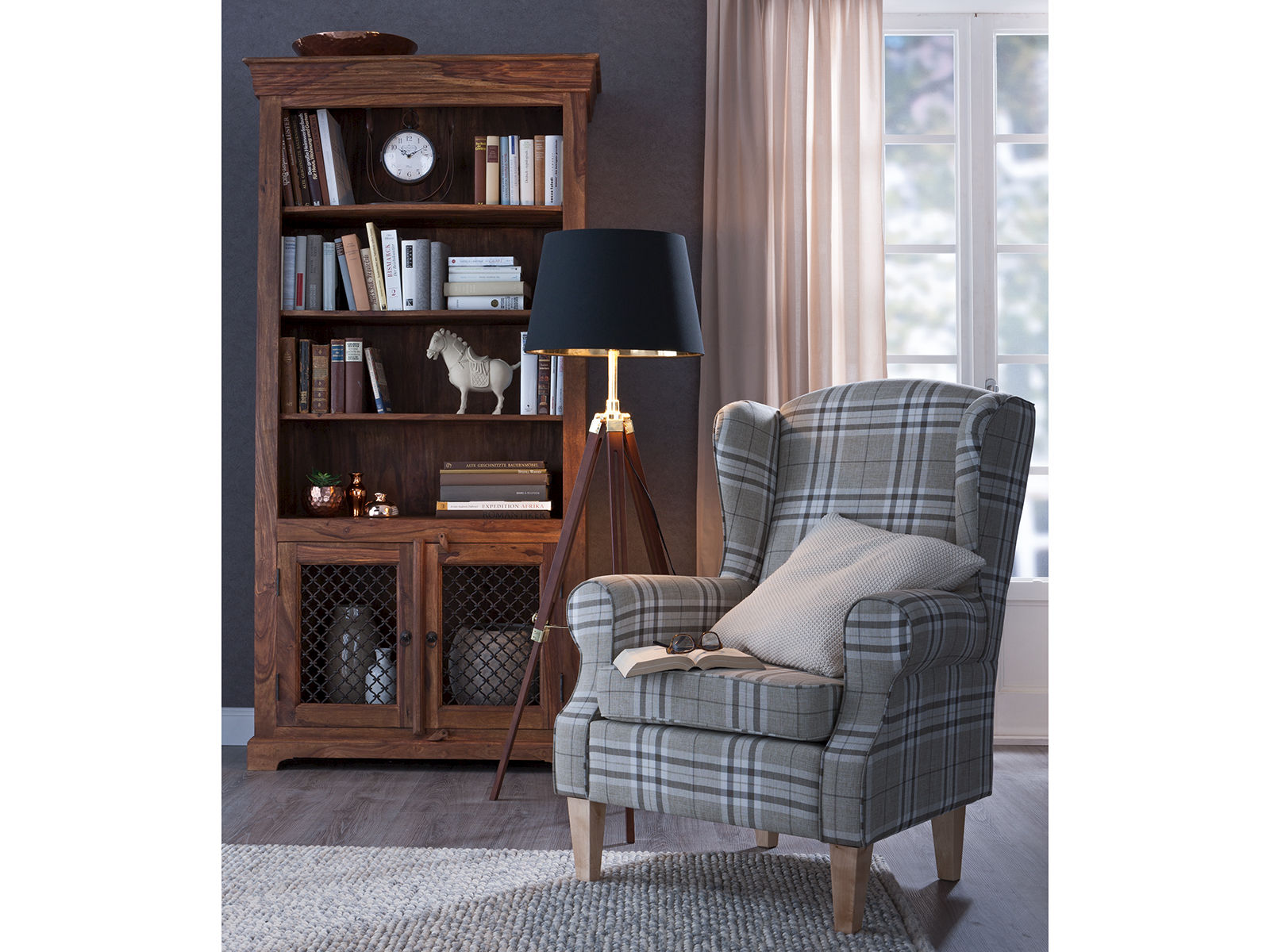 Bücherschrank Merlow Akazie