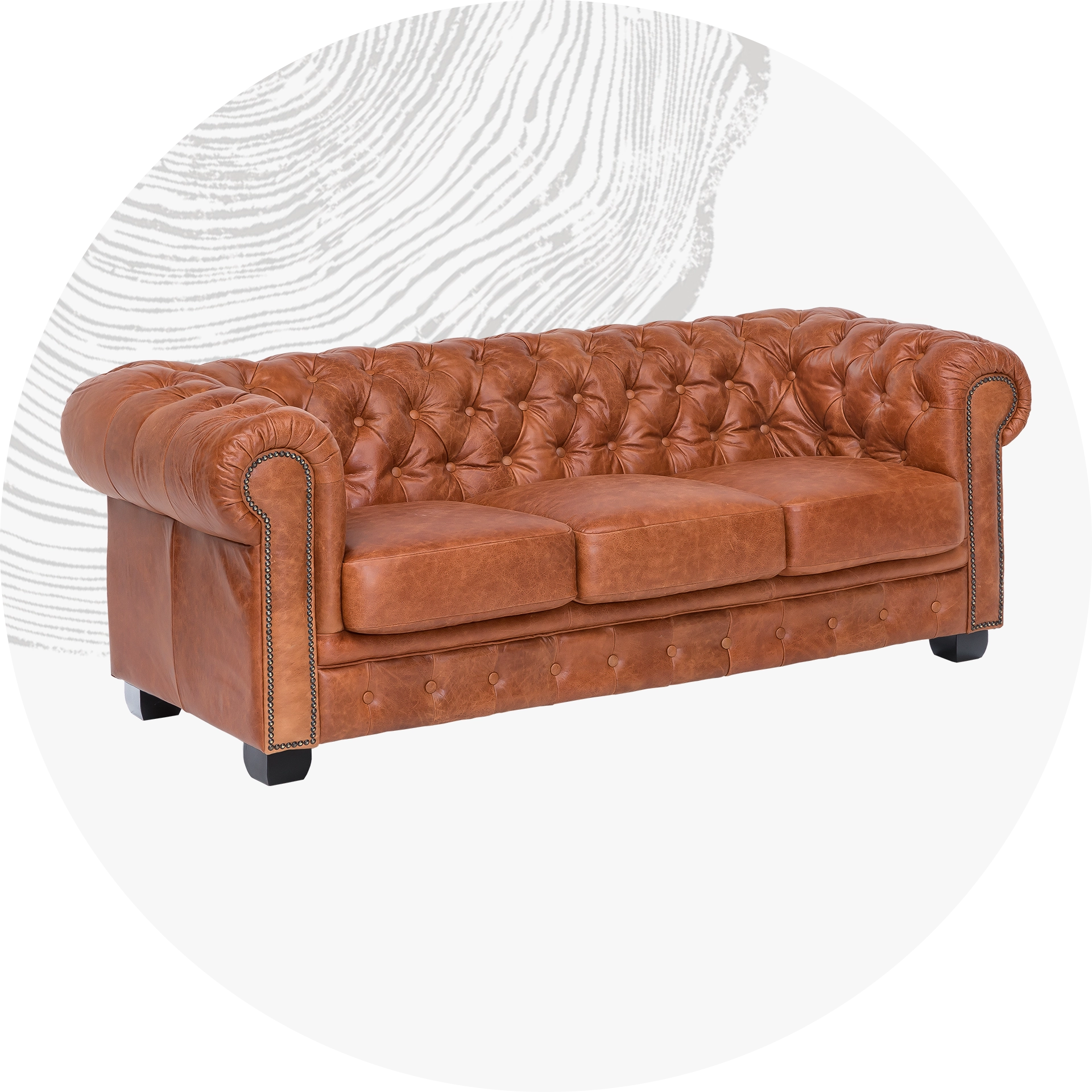 Modernes Sofa im stilvollen Wohnzimmer, gemütliche Polsterung und neutrale Farben – ideal für moderne Einrichtung