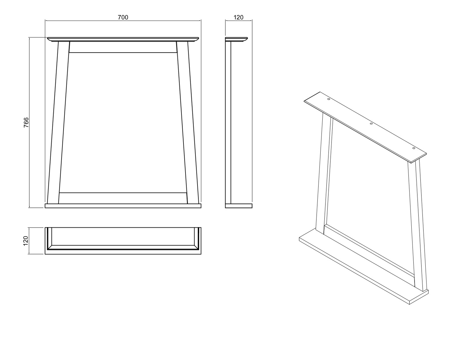 Badspiegel Rangun aus recycelter Pinie (70×77×12 cm) braun-lackiert, Freisteller: Front, Seite, Drauf, 45° Isometrie.
