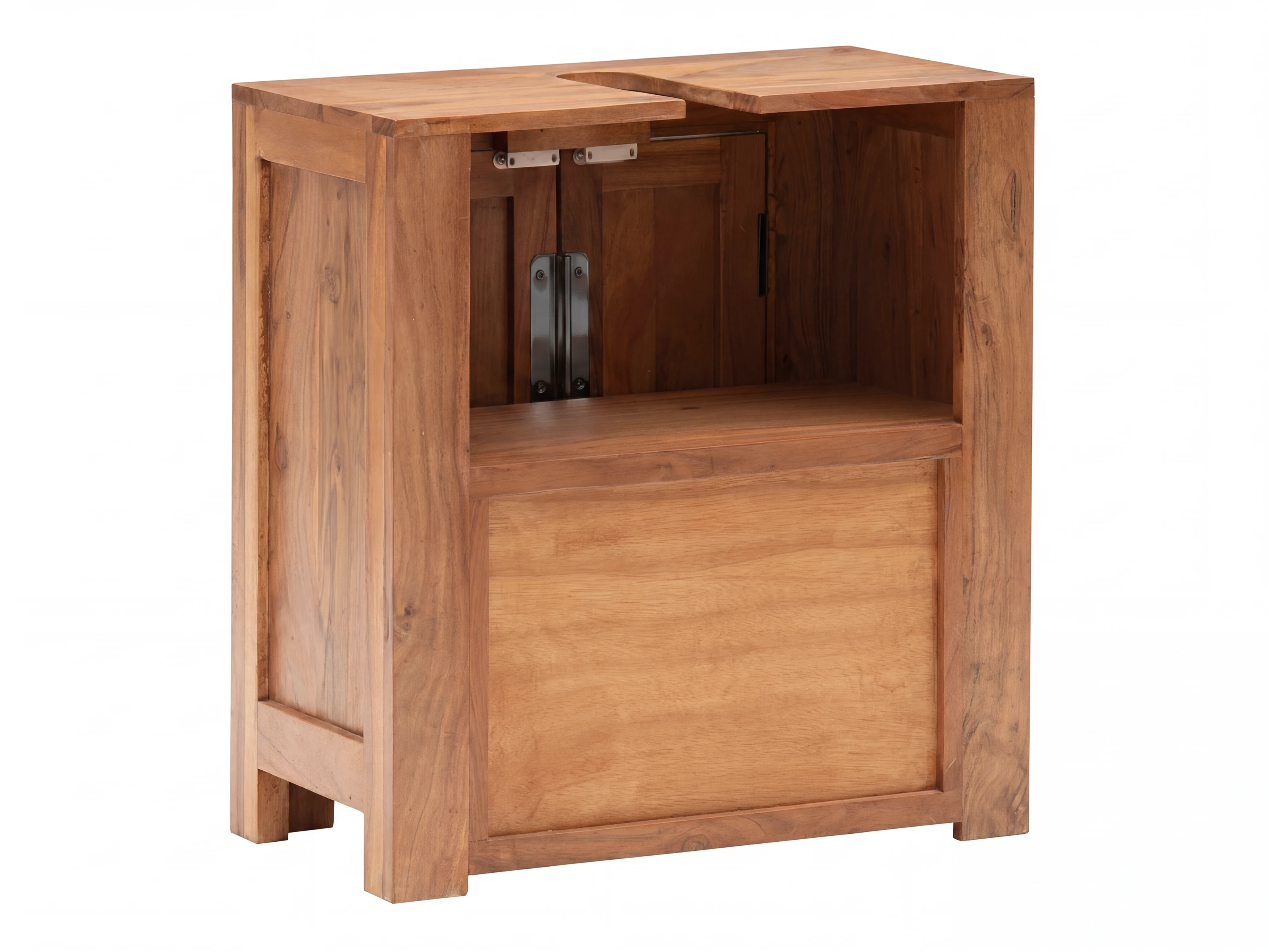 Waschbeckenunterschrank Osbon - Metallgriffe Silber