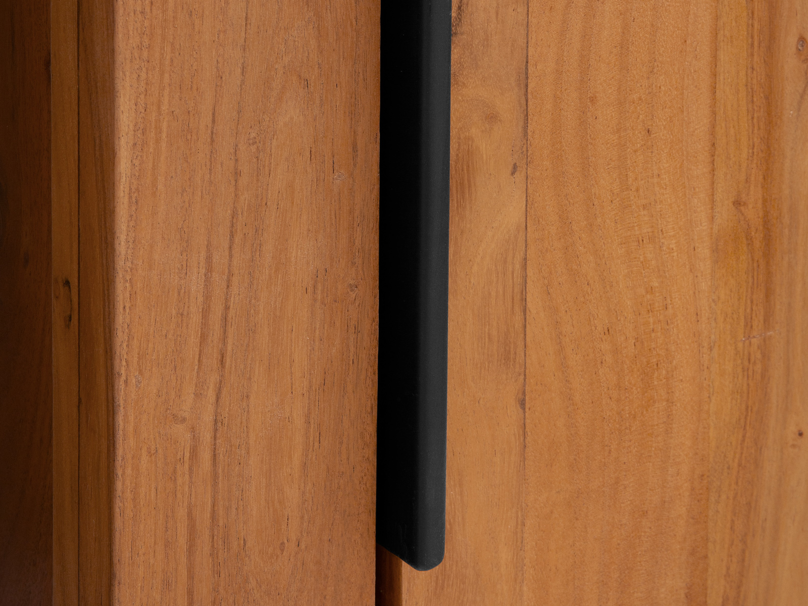 Badmöbel Set Osbon Akazie 2teilig - Metallgriffe Schwarz