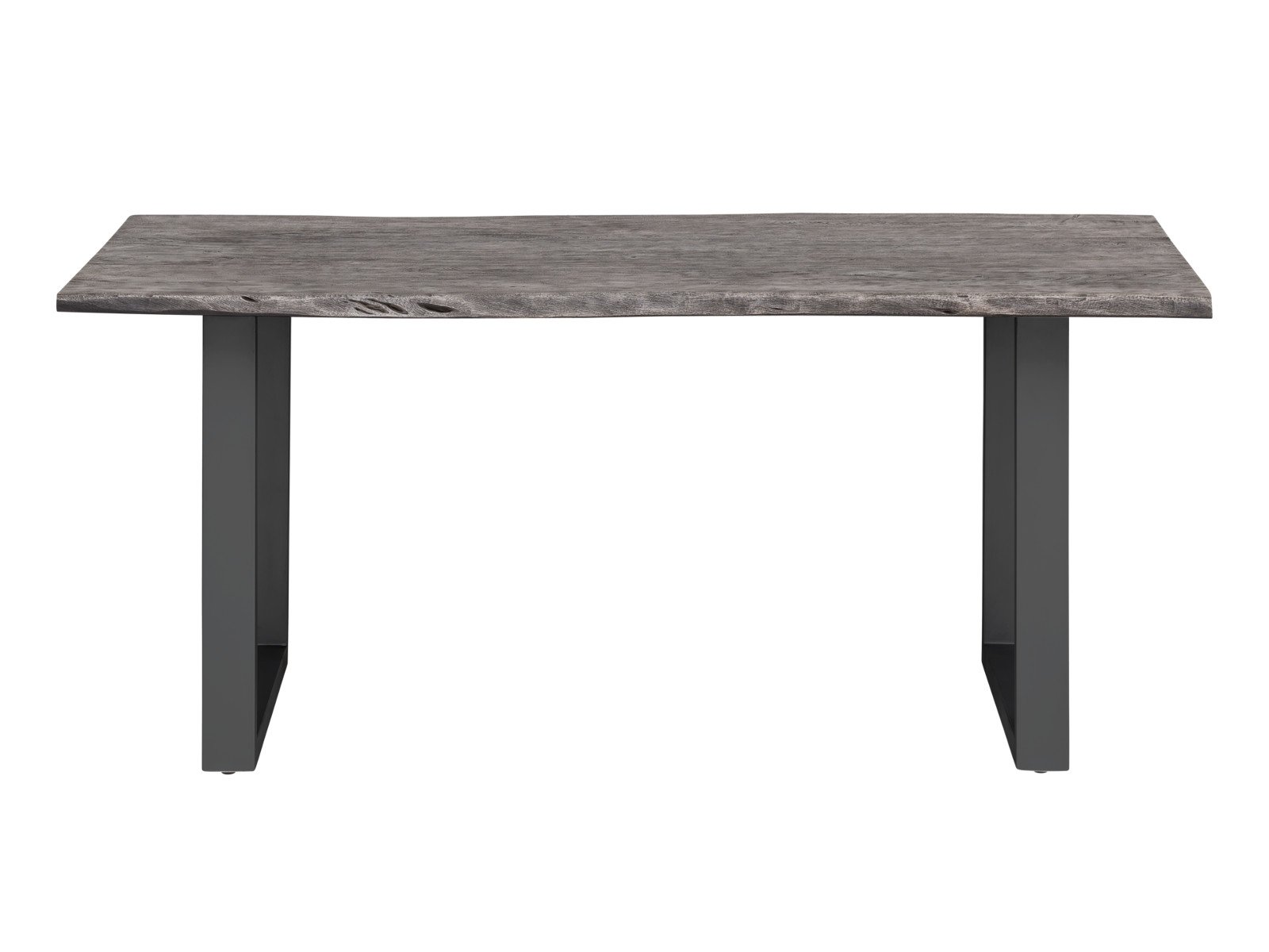 Esstisch Bullwer Grau schwarz 200x100 cm Holz - Akazie 200x75x100 Frontansicht