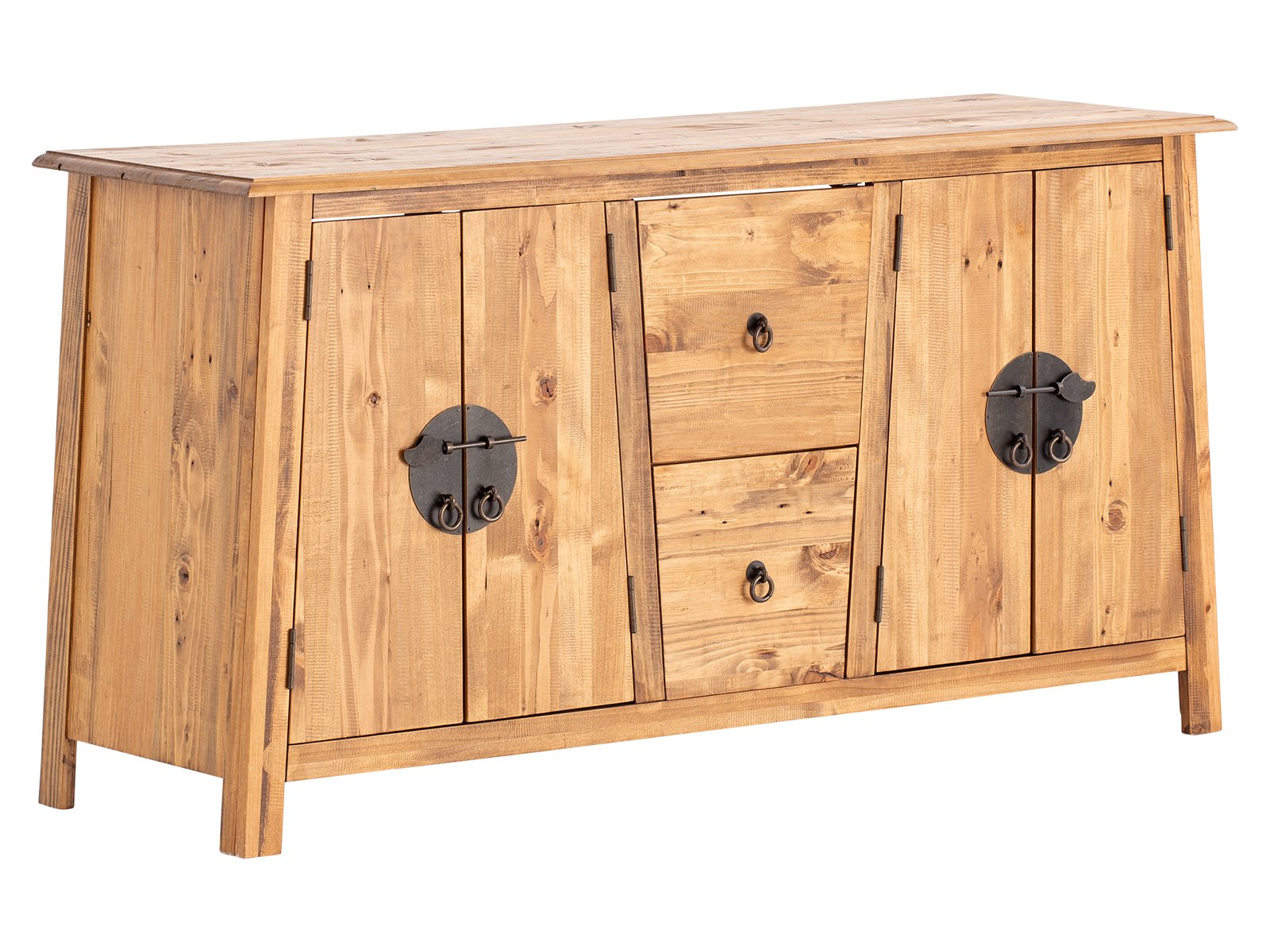 Waschtisch Rangun Waschtisch Rangun Holz - Pinie 140x74x45 Schrägansicht