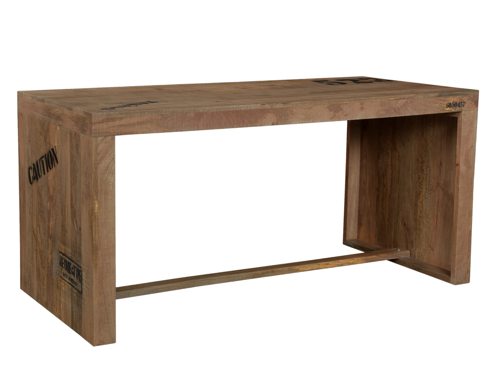 Schreibtisch Hankey Mango Holz - Mango 160x75x70 Schrägansicht