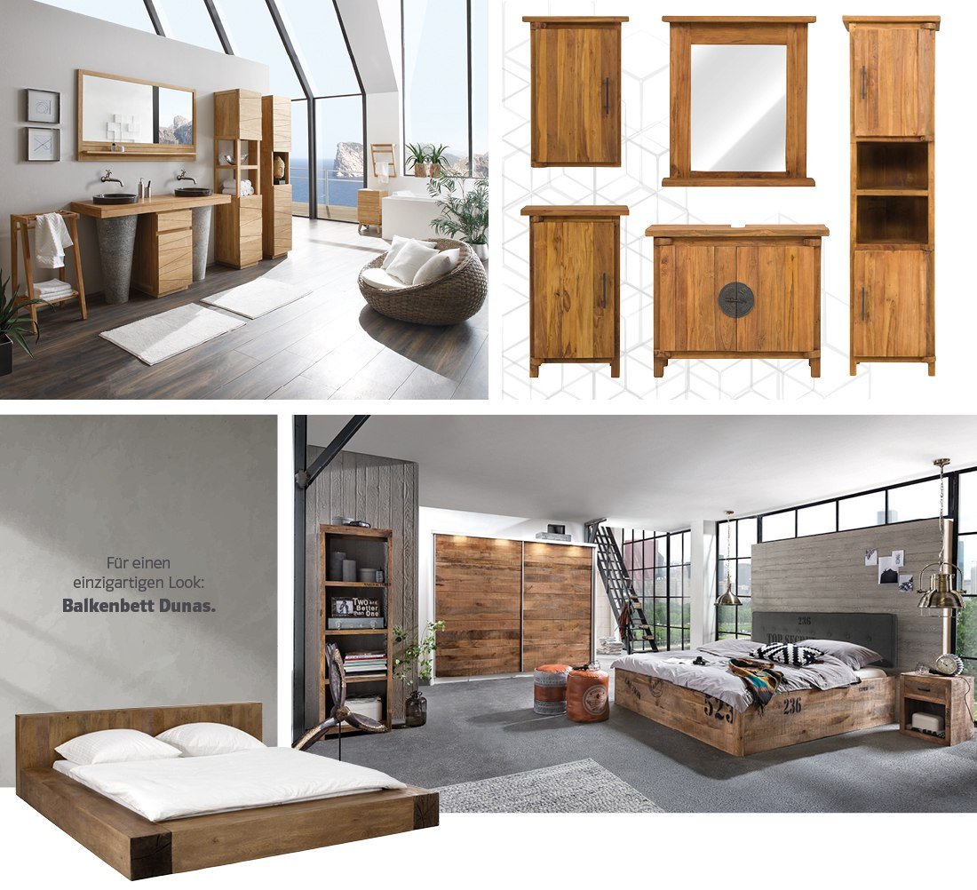 Loft-Wohnzimmer mit industrialem Möbelstil, Holz- und Metallakzenten, Sofa, Couchtisch und warmer, urbaner Atmosphäre