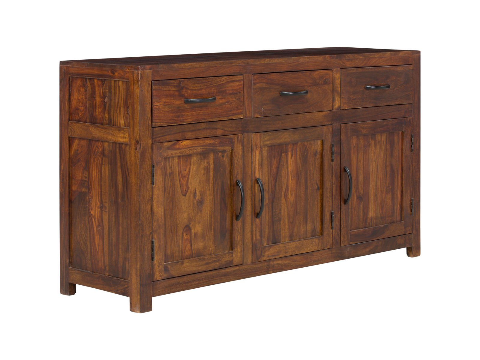 Sideboard Palison 3-türig dunkel Holz - Palisander 140x80x42