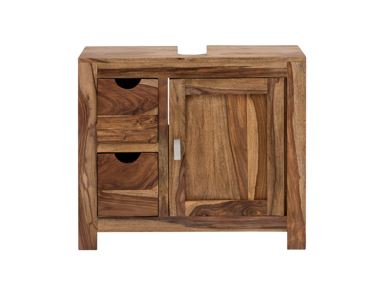 Waschbeckenunterschrank Lagos Holz - Palisander 70x63x30 Frontansicht