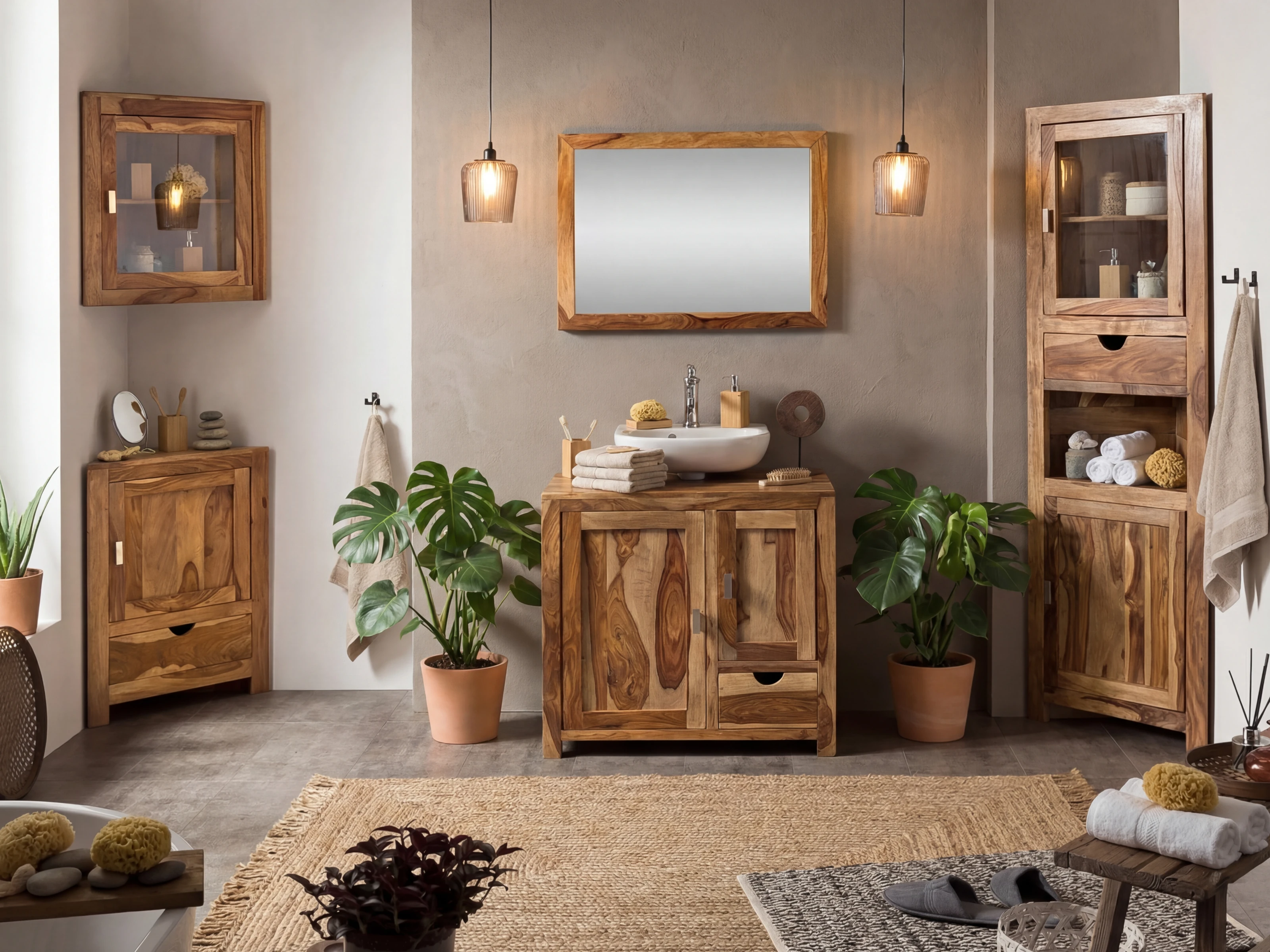 Möbelserie Laros aus warmen Akazienholz