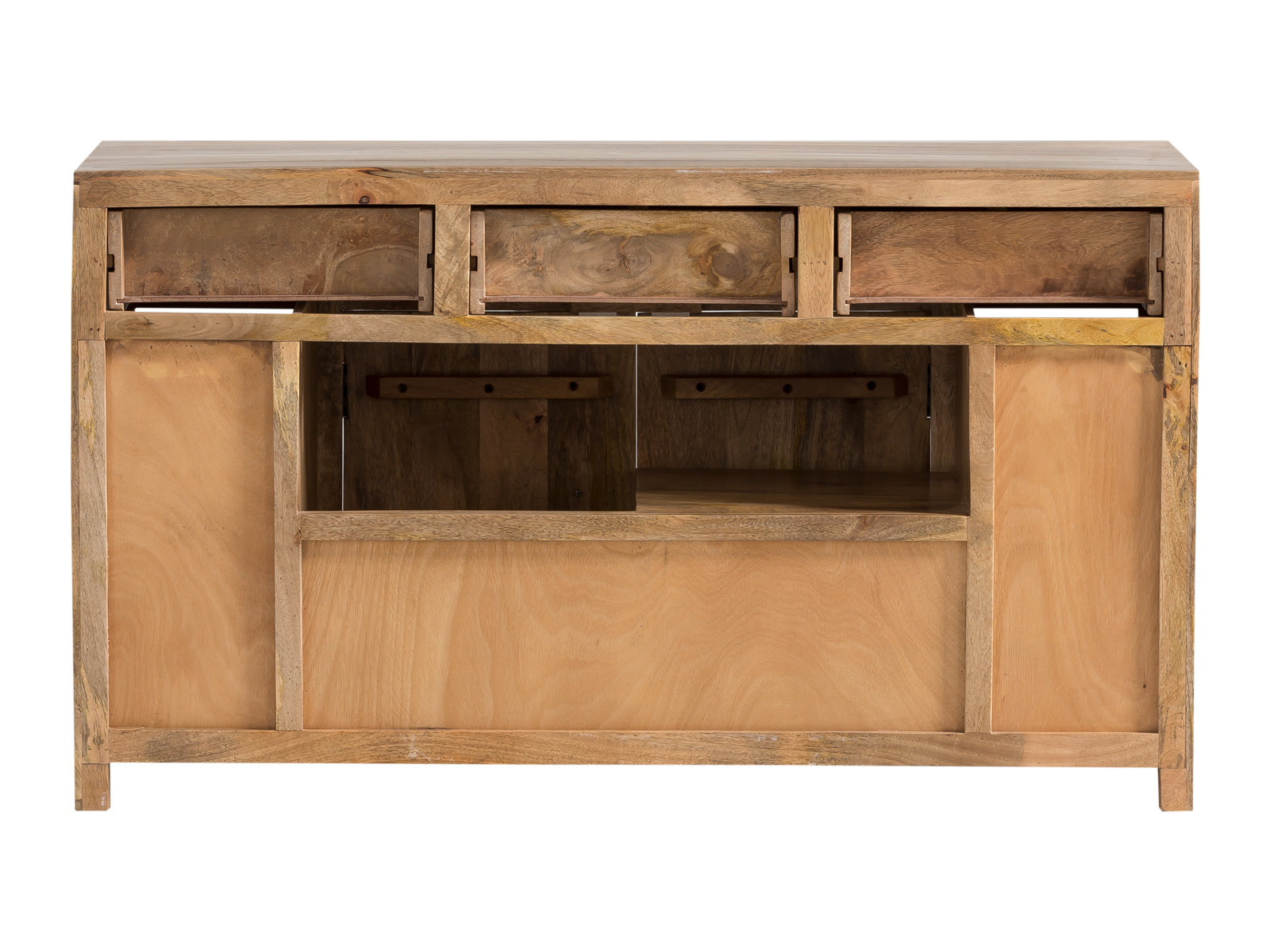 Waschtisch Delhi II Holz - Mango 130x75x50 Rückansicht