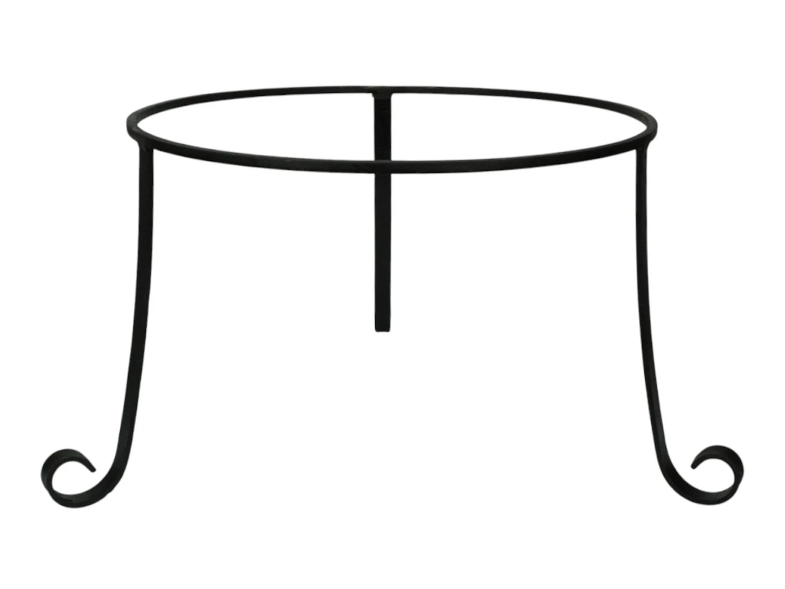 Freisteller Frontansicht: Feuerstellenständer “Feuerschale Embero Pure”, rundes schwarzes Metall, Ø 50 × H 35 × T 50 cm