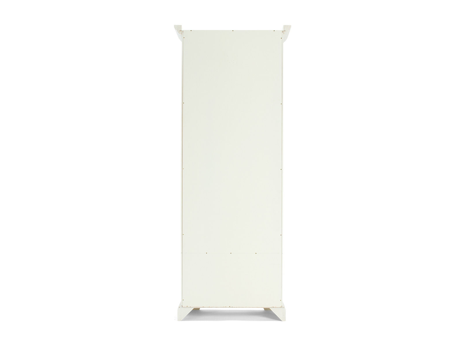 Freisteller Rückansicht: Kleiderschrank Catana, weiß, 75×190×44 cm, lackierte Pinie/MDF-Oberfläche