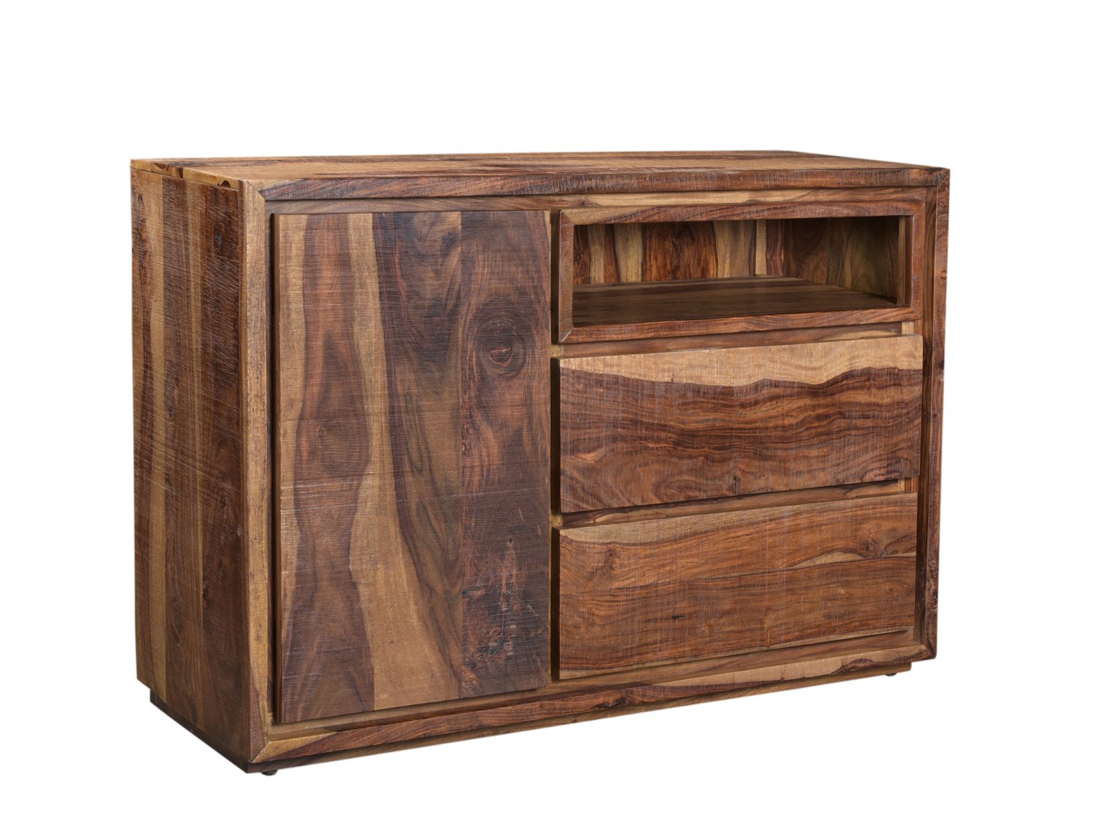 Sideboard Blackdale 115cm Palisander Holz - Palisander 115x80x43 Schrägansicht