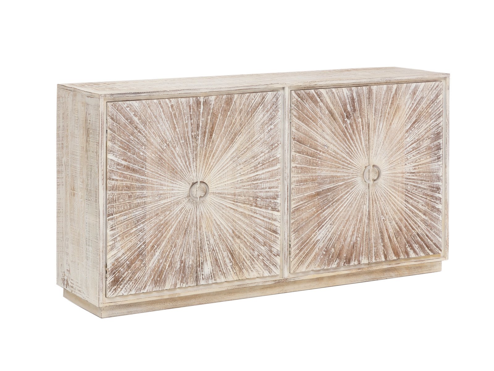 Sideboard Sambia Holz - Mango 163x87x41 Schrägansicht