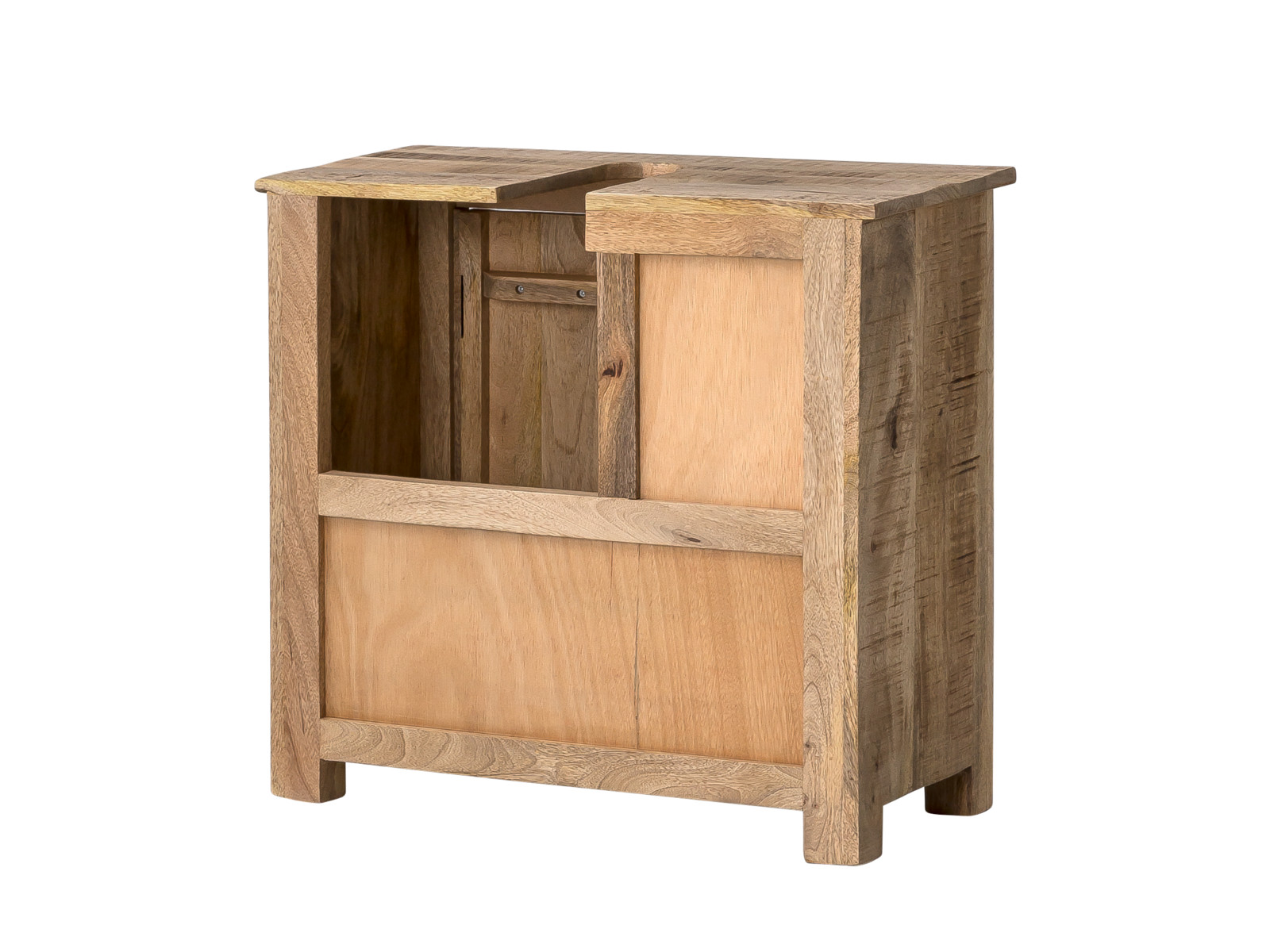 Waschbeckenunterschrank Pune Holz - Mango 68x63x30 Rückansicht