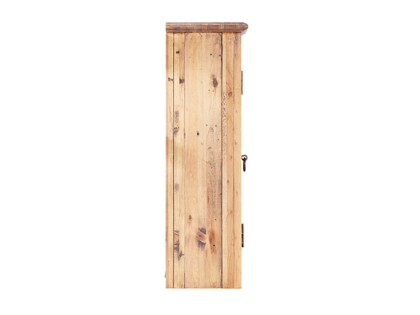 Freisteller-Seitenansicht: 1-türiger Hängeschrank Rangun aus lackierter Pinie (braun), 42×70×22 cm