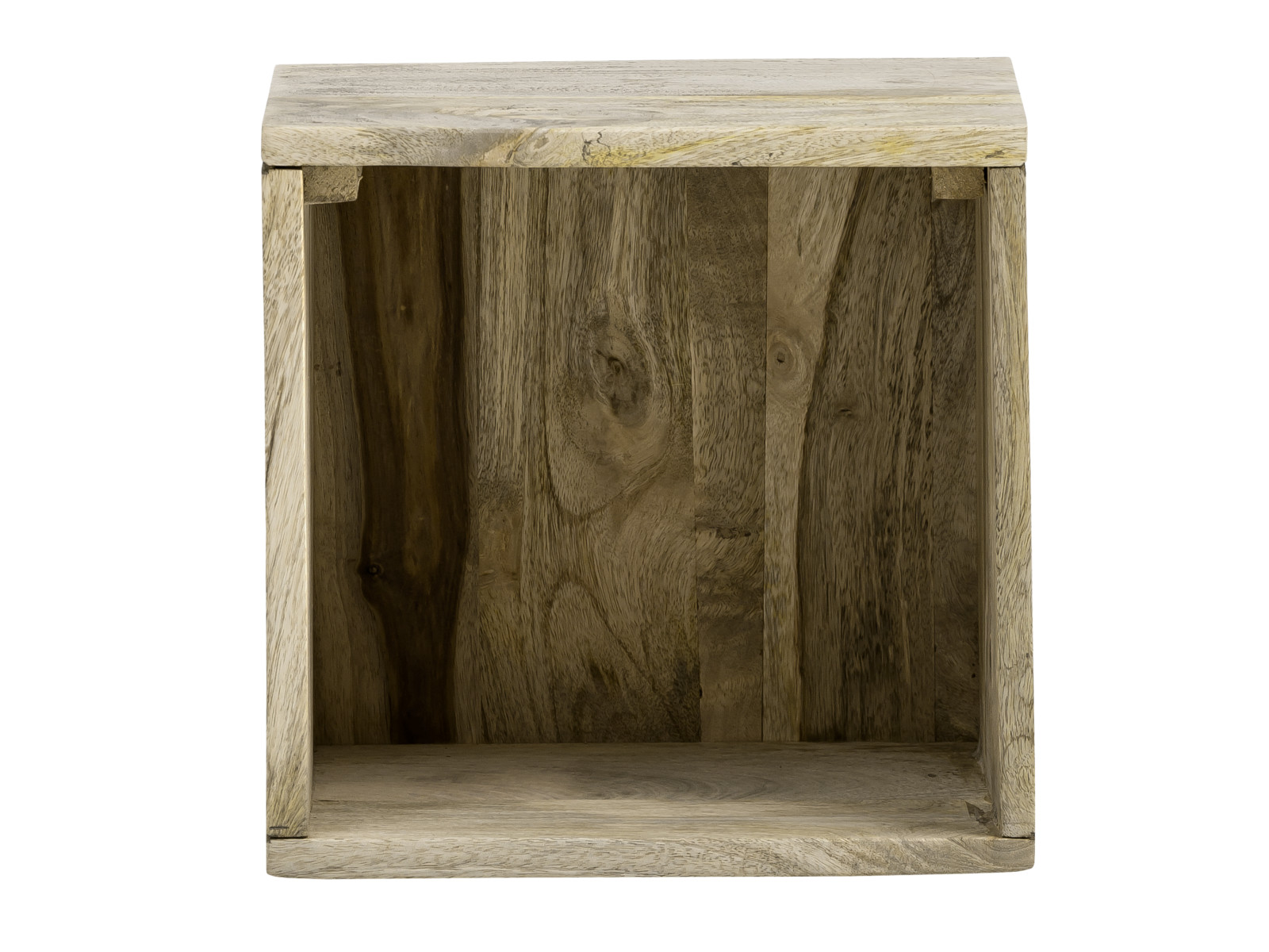 Wandregal Alcudia Holz - Mango 30x30x25 Frontansicht