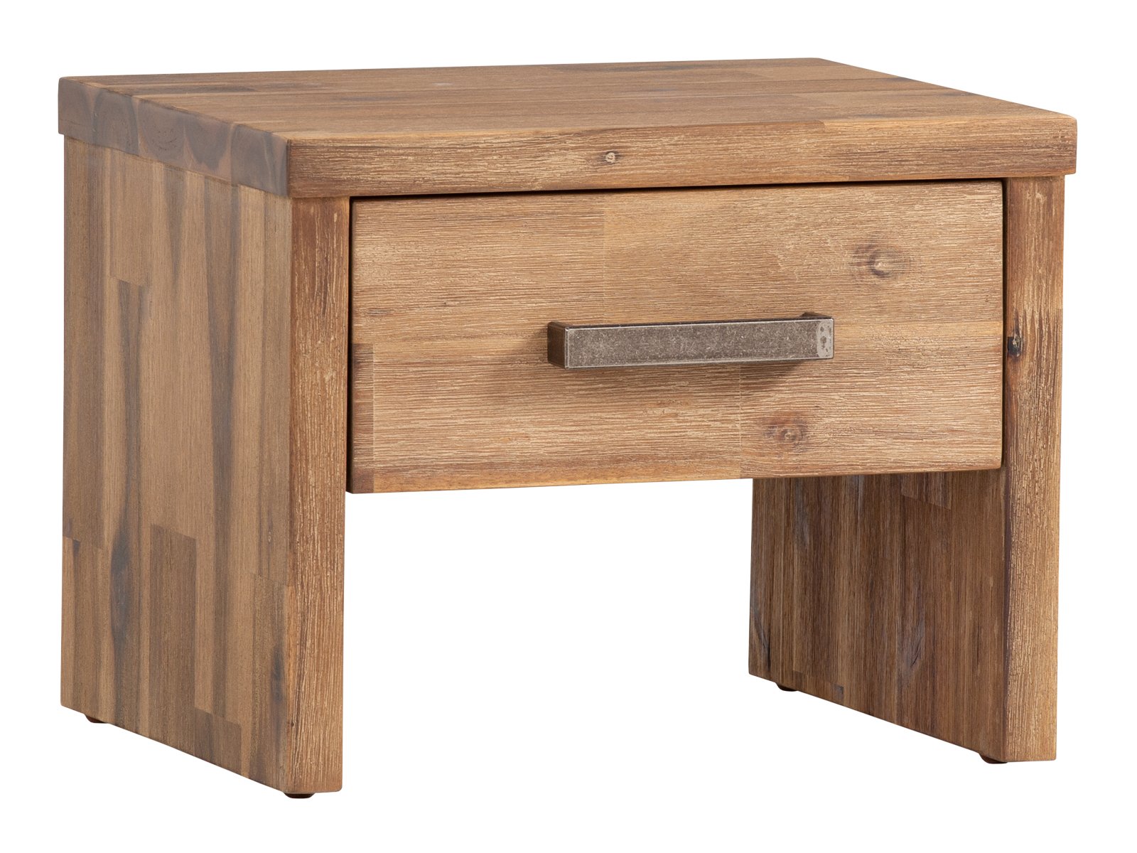 Nachttisch Albury Akazie gebürstet Nachttisch Albury Akazie gebürstet Holz - Akazie 40x31x35 Schrägansicht