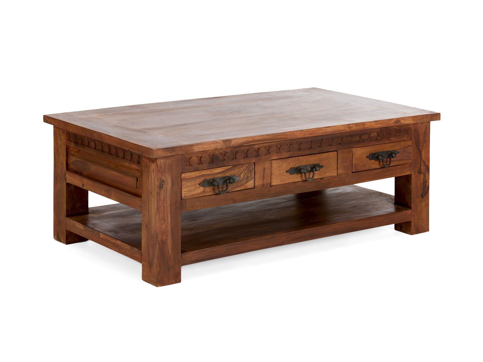 Couchtisch Merlow aus Akazie 120x70 cm mit Schubladen