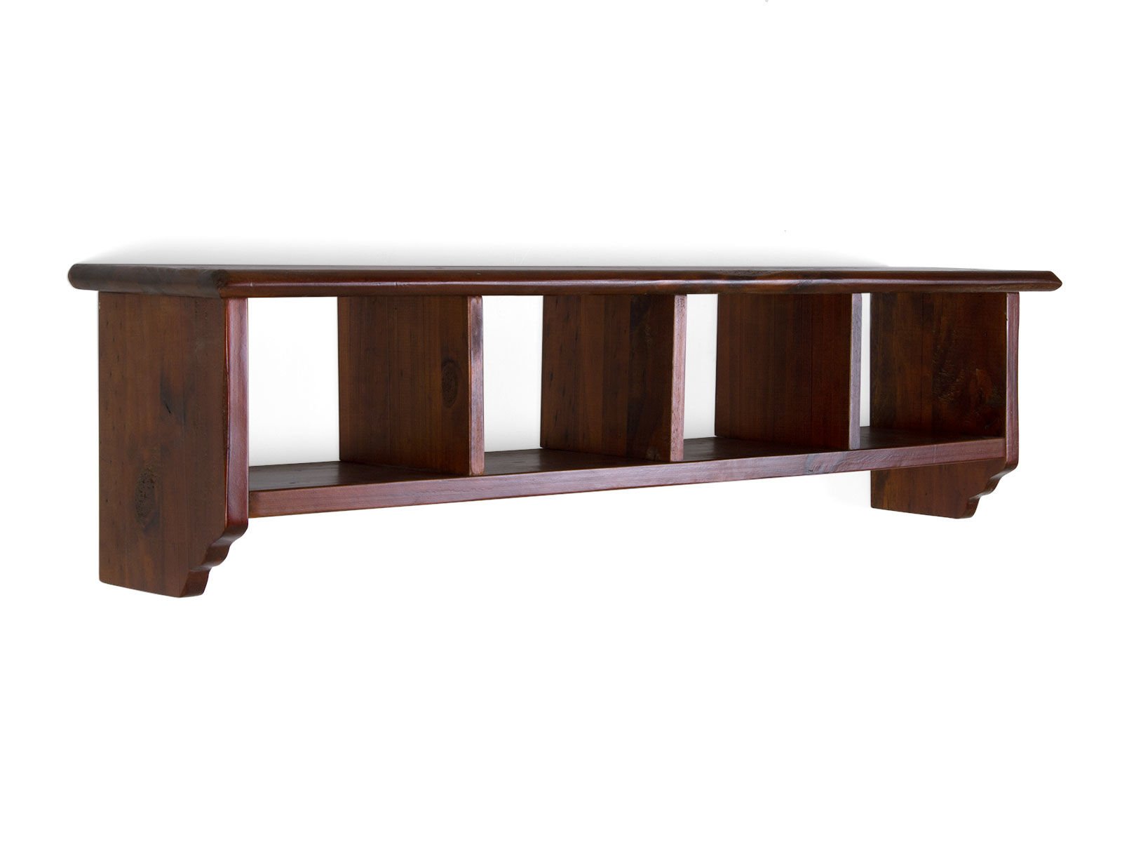 Wandregal Catana braun Wandregal Catana braun Holz - Pinie 100x25x20 Schrägansicht