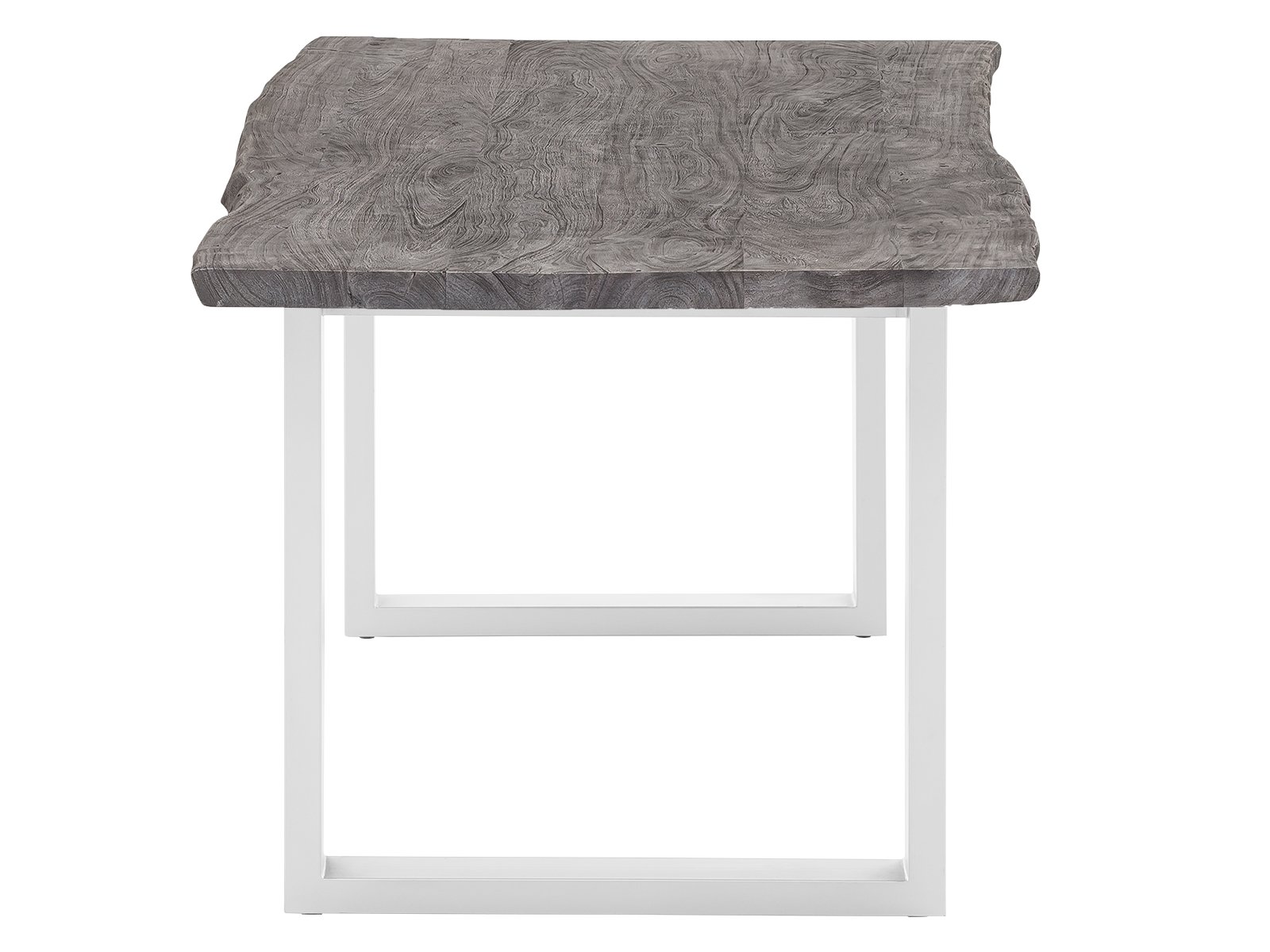 Esstisch Bullwer grau-weiß 200x100 cm Akazie / Metall 200x75x100 Seitenansicht